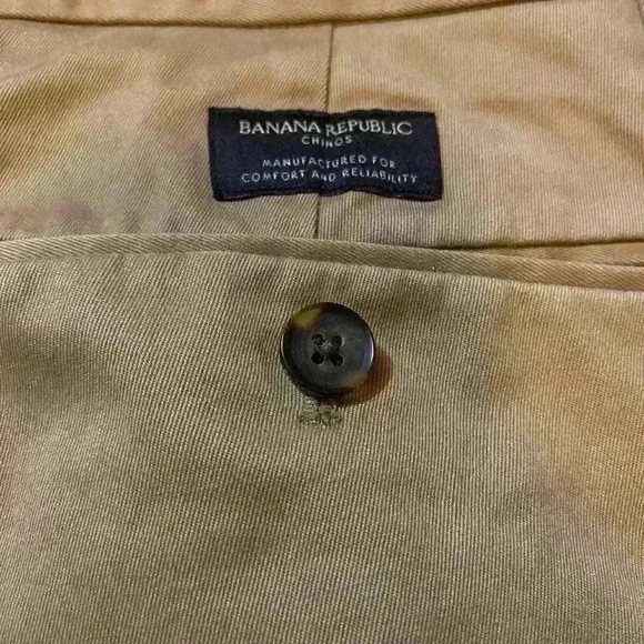 Banana Republic Men's Pants Tailoring Performance Emerson Chino Stretch Khaki 35 - Picture 4 of 16